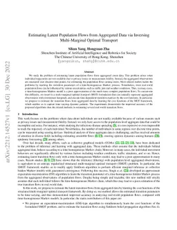Estimating Latent Population Flows from Aggregated Data via Inversing
  Multi-Marginal Optimal Transport