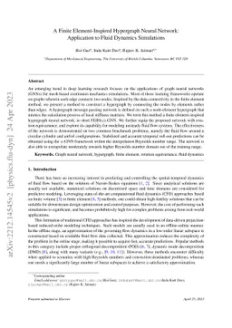 A Finite Element-Inspired Hypergraph Neural Network: Application to
  Fluid Dynamics Simulations