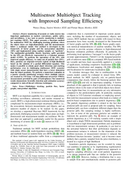 Multisensor Multiobject Tracking with Improved Sampling Efficiency