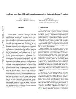 An Experience-based Direct Generation approach to Automatic Image
  Cropping