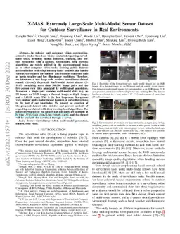 X-MAS: Extremely Large-Scale Multi-Modal Sensor Dataset for Outdoor
  Surveillance in Real Environments