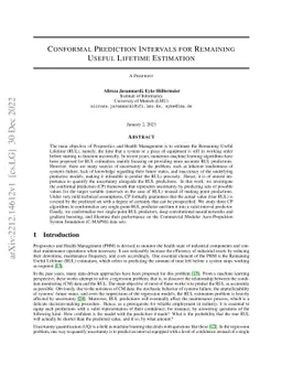 Conformal Prediction Intervals for Remaining Useful Lifetime Estimation