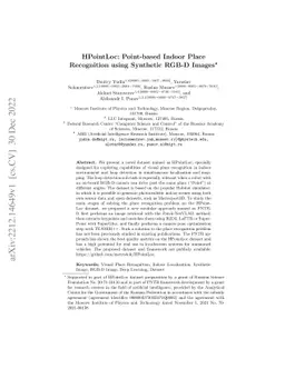 HPointLoc: Point-based Indoor Place Recognition using Synthetic RGB-D
  Images