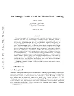 An Entropy-Based Model for Hierarchical Learning