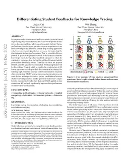 Differentiating Student Feedbacks for Knowledge Tracing