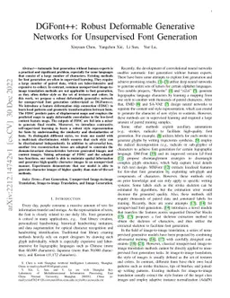 DGFont++: Robust Deformable Generative Networks for Unsupervised Font
  Generation