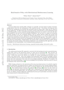 Risk-Sensitive Policy with Distributional Reinforcement Learning