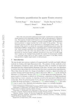 Uncertainty quantification for sparse Fourier recovery
