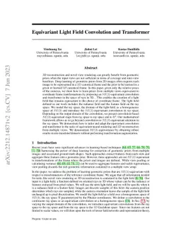 Equivariant Light Field Convolution and Transformer
