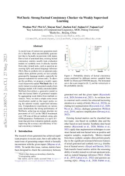 WeCheck: Strong Factual Consistency Checker via Weakly Supervised
  Learning