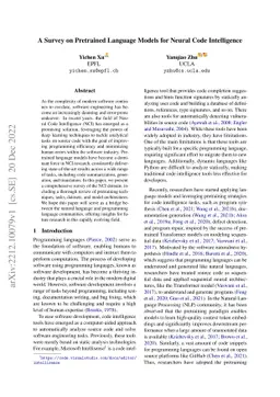 A Survey on Pretrained Language Models for Neural Code Intelligence