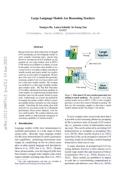 Large Language Models Are Reasoning Teachers