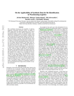 On the Applicability of Synthetic Data for Re-Identification