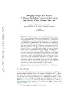 Bridging Images and Videos: A Simple Learning Framework for Large
  Vocabulary Video Object Detection