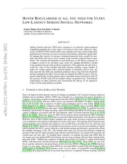 Hoyer regularizer is all you need for ultra low-latency spiking neural
  networks