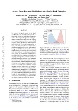 Adam: Dense Retrieval Distillation with Adaptive Dark Examples