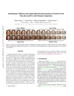 StyleDomain: Efficient and Lightweight Parameterizations of StyleGAN for
  One-shot and Few-shot Domain Adaptation