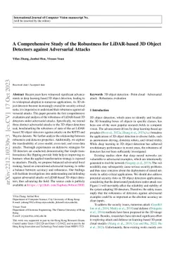A Comprehensive Study of the Robustness for LiDAR-based 3D Object
  Detectors against Adversarial Attacks