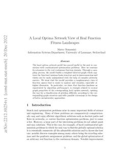 A Local Optima Network View of Real Function Fitness Landscapes