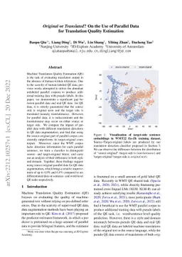 Original or Translated? On the Use of Parallel Data for Translation
  Quality Estimation