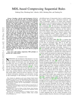 MDL-based Compressing Sequential Rules