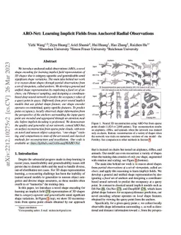 ARO-Net: Learning Implicit Fields from Anchored Radial Observations