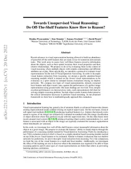 Towards Unsupervised Visual Reasoning: Do Off-The-Shelf Features Know
  How to Reason?