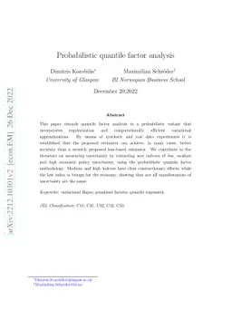 Probabilistic quantile factor analysis