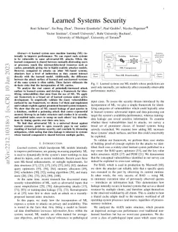 Learned-Database Systems Security