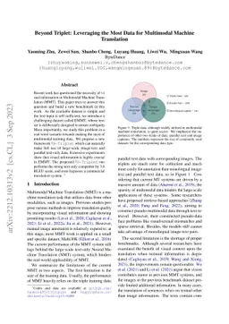 Beyond Triplet: Leveraging the Most Data for Multimodal Machine
  Translation
