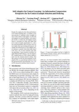 Self-Adaptive In-Context Learning: An Information Compression
  Perspective for In-Context Example Selection and Ordering