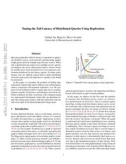 Tuning the Tail Latency of Distributed Queries Using Replication