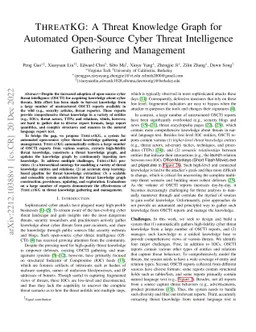 ThreatKG: A Threat Knowledge Graph for Automated Open-Source Cyber
  Threat Intelligence Gathering and Management