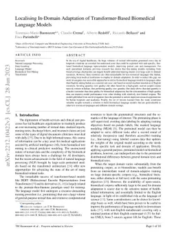 Localising In-Domain Adaptation of Transformer-Based Biomedical Language
  Models