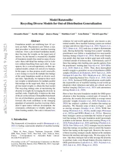 Model Ratatouille: Recycling Diverse Models for Out-of-Distribution
  Generalization