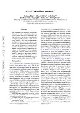 Is GPT-3 a Good Data Annotator?