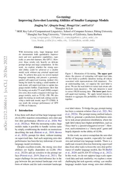 Go-tuning: Improving Zero-shot Learning Abilities of Smaller Language
  Models