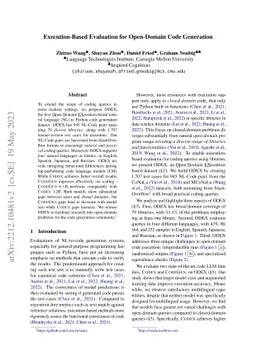 Execution-Based Evaluation for Open-Domain Code Generation