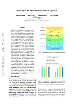 SimpleStyle: An Adaptable Style Transfer Approach