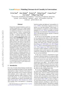 CausalDialogue: Modeling Utterance-level Causality in Conversations