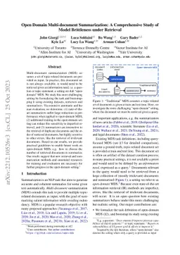 Open Domain Multi-document Summarization: A Comprehensive Study of Model
  Brittleness under Retrieval
