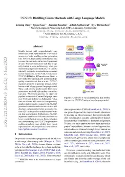 DISCO: Distilling Counterfactuals with Large Language Models