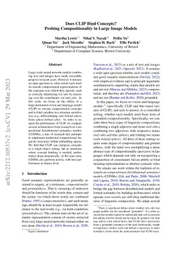 Does CLIP Bind Concepts? Probing Compositionality in Large Image Models