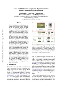 Cross-modal Attention Congruence Regularization for Vision-Language
  Relation Alignment