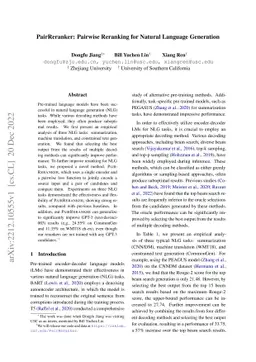 PairReranker: Pairwise Reranking for Natural Language Generation