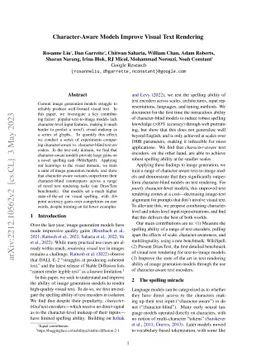 Character-Aware Models Improve Visual Text Rendering