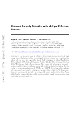 Resonant Anomaly Detection with Multiple Reference Datasets