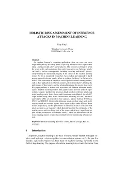 Holistic risk assessment of inference attacks in machine learning