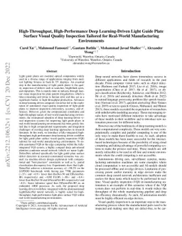 High-Throughput, High-Performance Deep Learning-Driven Light Guide Plate
  Surface Visual Quality Inspection Tailored for Real-World Manufacturing
  Environments