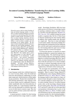 In-context Learning Distillation: Transferring Few-shot Learning Ability
  of Pre-trained Language Models